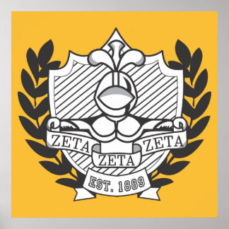 Poster Zeta Zeta Zeta Crest - Cor