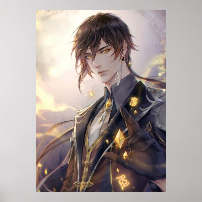 Poster Zhongli Genshin (Frente)