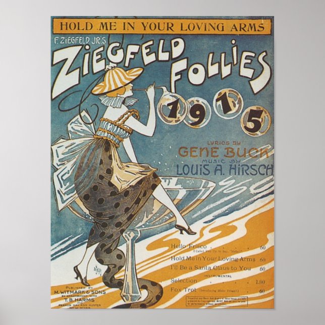 Poster Ziegfled Follies 1915 me segura em seus braços ado (Frente)