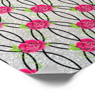 Poster Zig Zag Pattern, flor