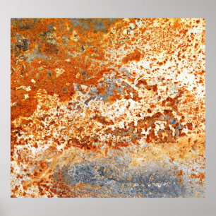 Poster Zinco enferrujado: fundo de textura verde.