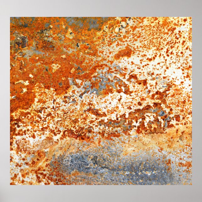 Poster Zinco enferrujado: fundo de textura verde. (Frente)