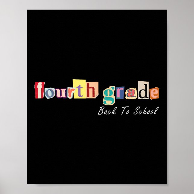 Poster Zine - Letra "Professora do Quarto Grau", Crianças (Frente)