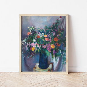 Poster Zinnias e Asters   Arthur Beecher Carles