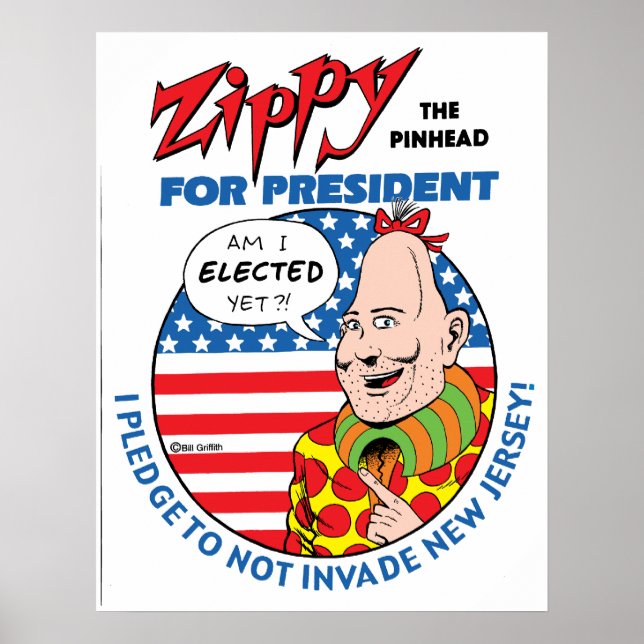 Pôster Zippy Para Presidente! (Frente)
