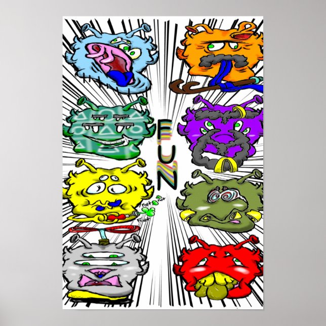 Poster Zippy Trippy Alienígena Dazs diversão (Frente)