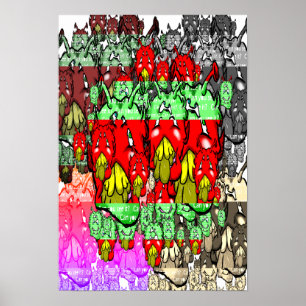 Poster Zippy Trippy Alienígena Dazs Green-Tooth x5