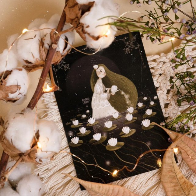 Pôster Zodiac Aquarius por Alexandra Dikaia (The inner Aquarius knows: there is movement even in stagnant water.)