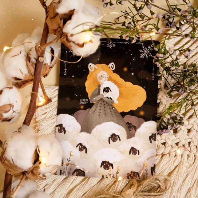 Pôster Zodiac Aries por Alexandra Dikaia (You should reconcile with your inner Aries to lead others. )