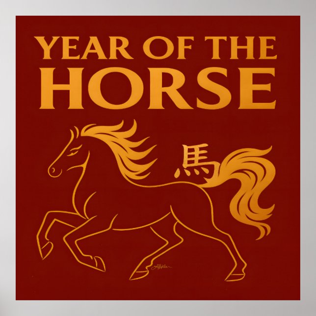 Poster Zodiac Chinese New Year 2026 Horse (Frente)