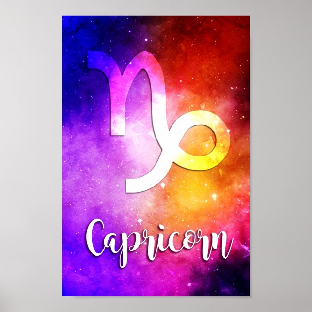 Poster Zodíaco: Capricórnio Espacial (Frente)