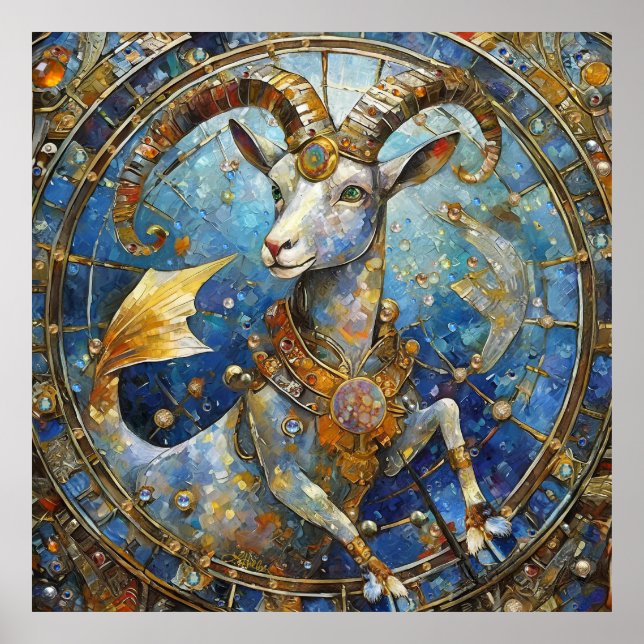 Poster Zodíaco - Capricórnio o Bode Marinho (Frente)