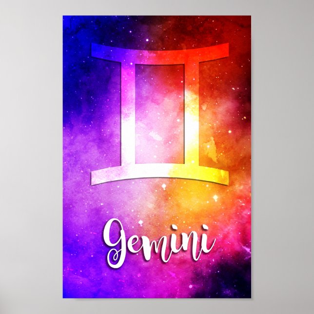 Poster Zodíaco: Gemini Candy Space (Frente)