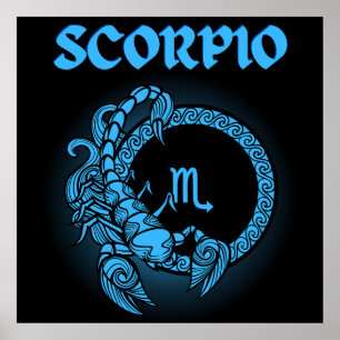 Poster Zodíaco Sombrio - Escorpião   Arte de Astrologia M