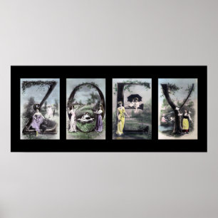 Pôster ZOEY alfabeto - Letra name Art