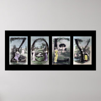 Pôster ZOEY alfabeto - Letra name Art