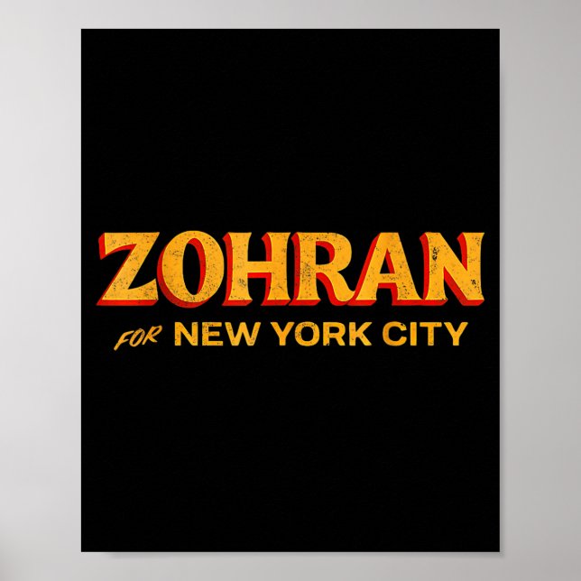 Poster Zohran Mamdani For Nyc Mayor Funny Cool Trendy Pro (Frente)