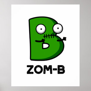Poster Zom-b - Zombie do Halloween
