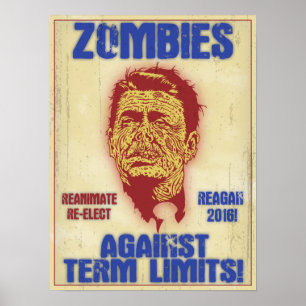 Pôster Zombi Reagan - limites de mandato