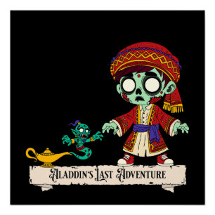 Pôster Zombie Aladdin e Zombie Genie