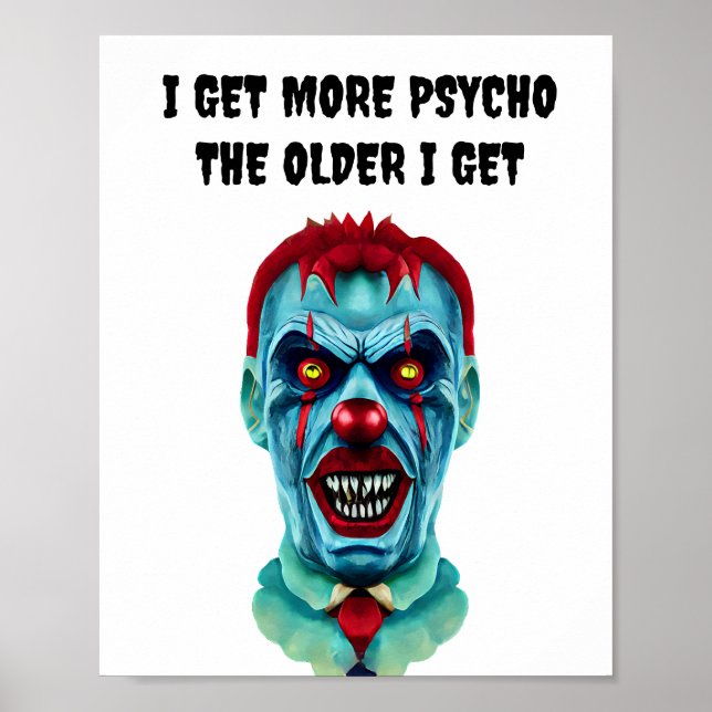 Poster Zombie, Assassino Assustador do Psycho, Calou Arte (Frente)