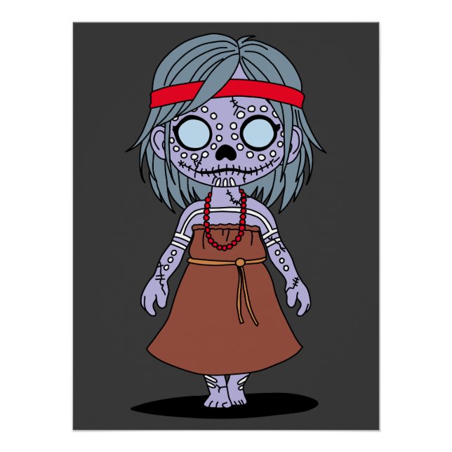 Pôster Zombie australiano aborígene (Frente)