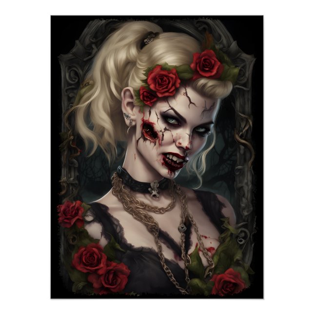 Pôster Zombie Babe 04 (Frente)