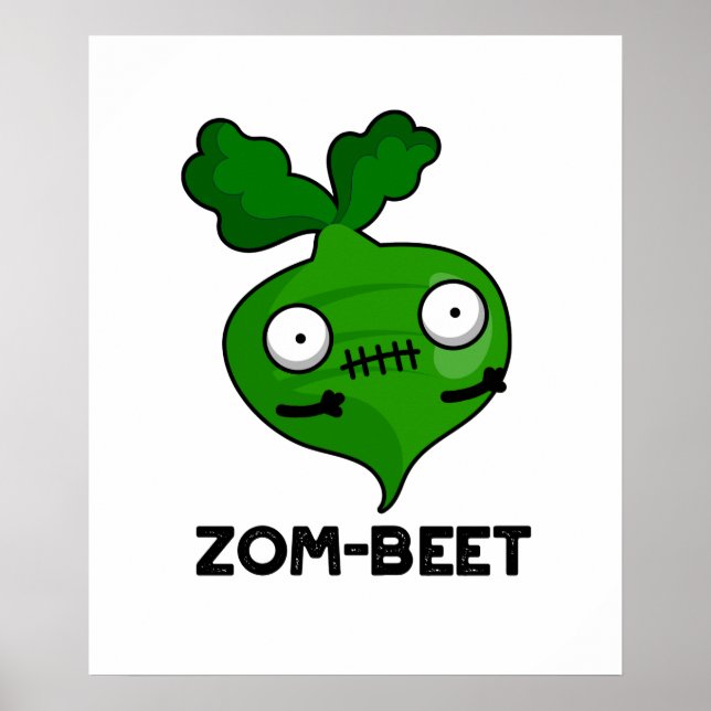 Poster Zombie Beet Pun Dia de as Bruxas engraçado Zombie (Frente)