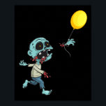 Poster Zombie Birthday Balloon - Engraçada Zombie Kids A<br><div class="desc">Zombie Birthday Balloon - Engraçados Zombie Kids Amp Boys</div>
