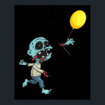 Poster Zombie Birthday Balloon - Engraçada Zombie Kids A<br><div class="desc">Zombie Birthday Balloon - Engraçados Zombie Kids Amp Boys</div>