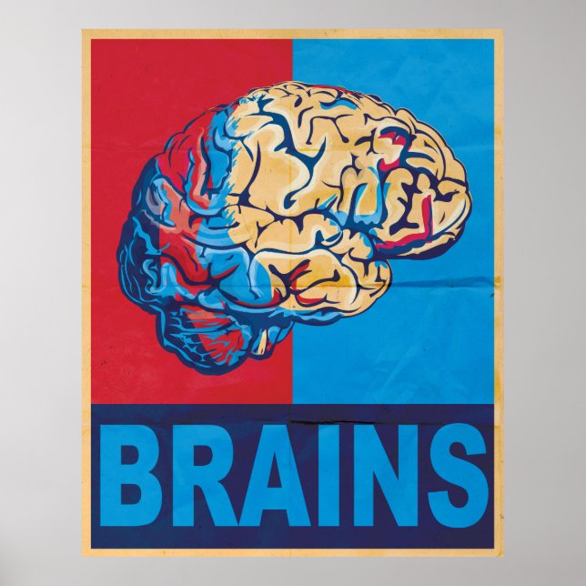 Pôster Zombie Brain (Frente)
