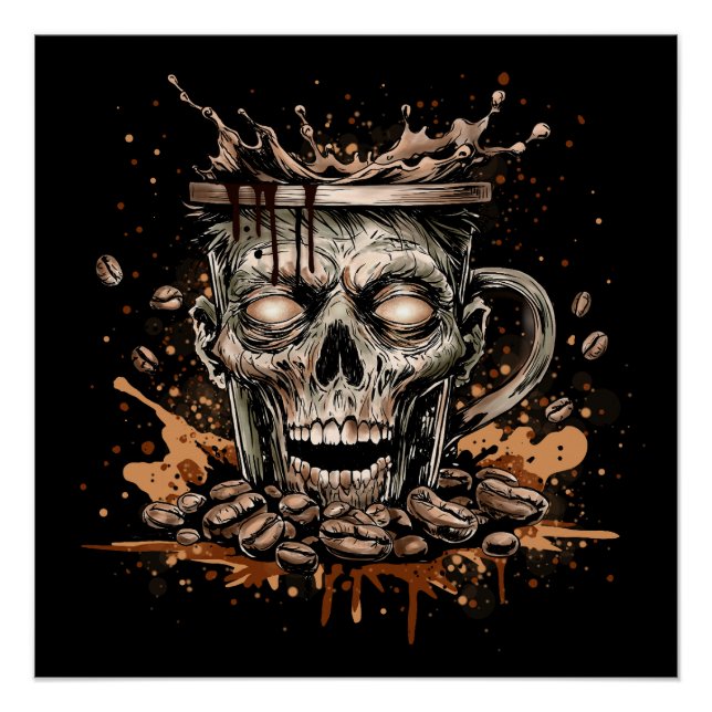 Pôster Zombie Coffee (Frente)