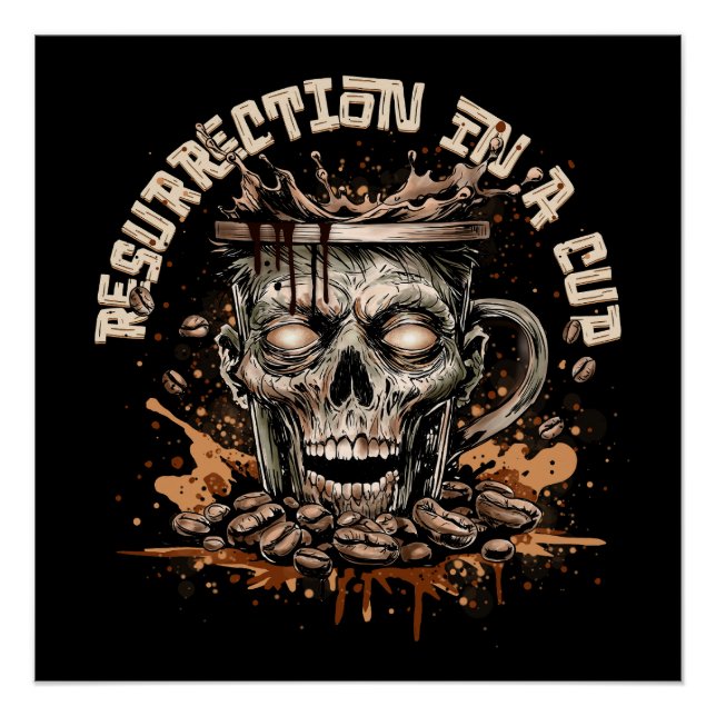 Pôster Zombie Coffee (Frente)
