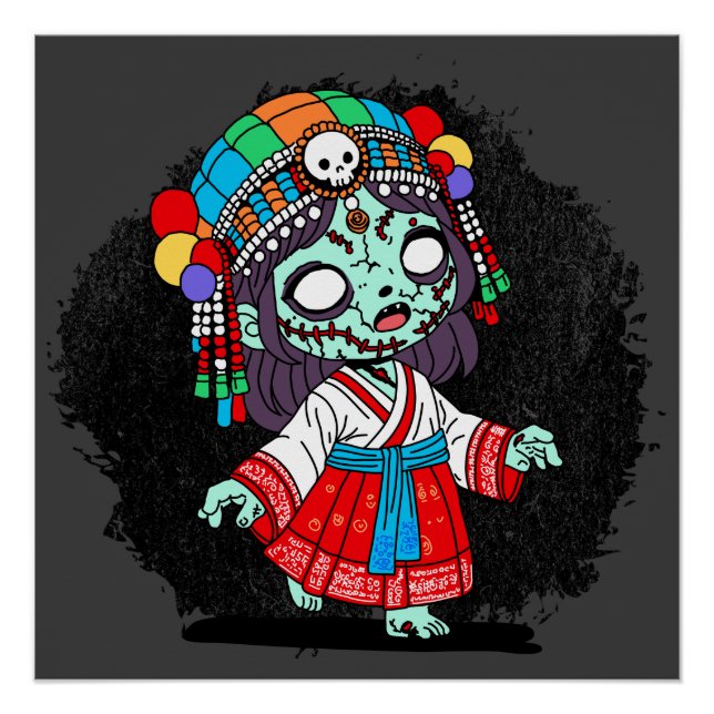 Pôster Zombie Coreano Cute (Frente)