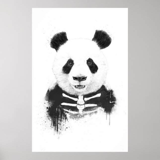 Pôster Zombie Panda (Frente)