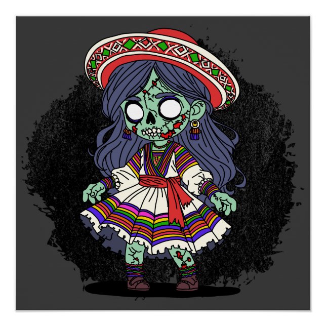 Pôster Zombie peruana bonita (Frente)