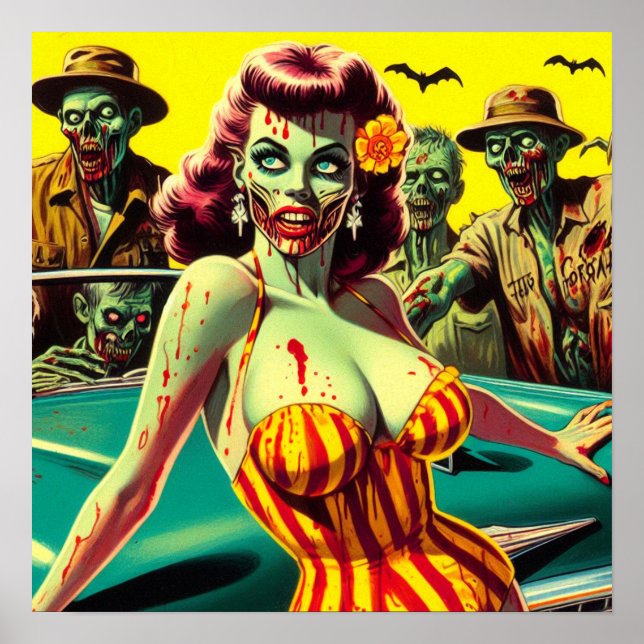 Poster Zombie Pin-up (Frente)