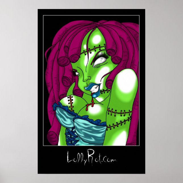 Poster Zombie Pin-up (Frente)