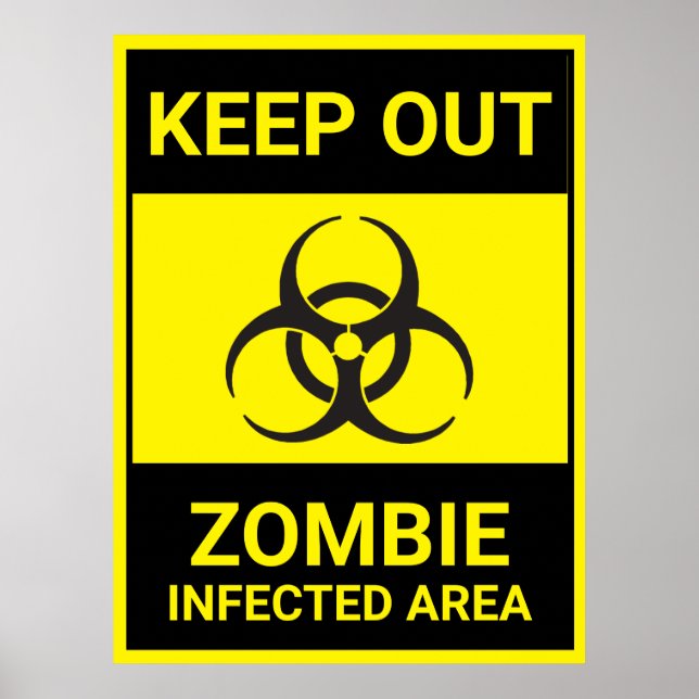 Poster Zombie Quarantine Halloween prop (Frente)
