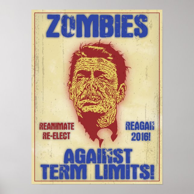 Pôster Zombie Reagan - Limites de Termo (Frente)
