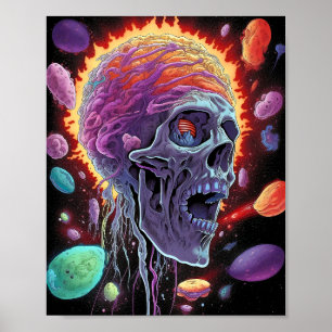 Poster Zombie Skull Creator Sci-fi Horror Art