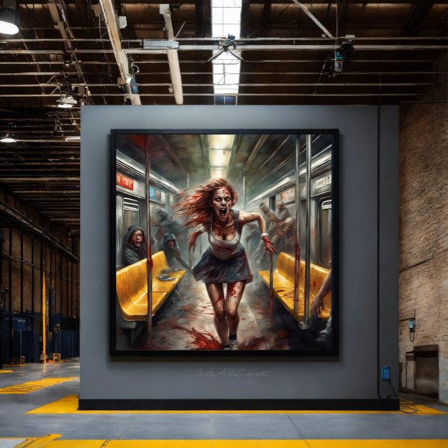 Poster Zombie Surbreak No Comboio (Criador carregado)