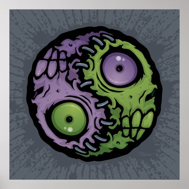 Pôster Zombie Yin-Yang (Frente)