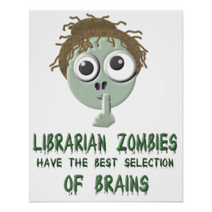 Pôster Zombies Bibliotecários - Poster