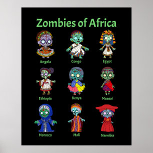 Poster Zombies da África