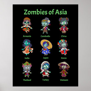 Poster Zombies da Ásia