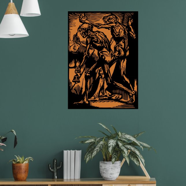 Poster Zombies dentro Halloween Jack-o'-Lanterna Pumpkin (Sala de Estar 1)