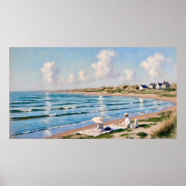 Poster Zomerpicknick aan de Kust (Frente)