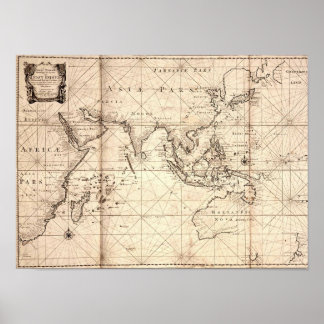 Pôster Zona comercial "Dutch East India Company" (VOC)