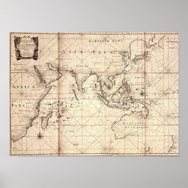 Pôster Zona comercial "Dutch East India Company" (VOC) (Frente)